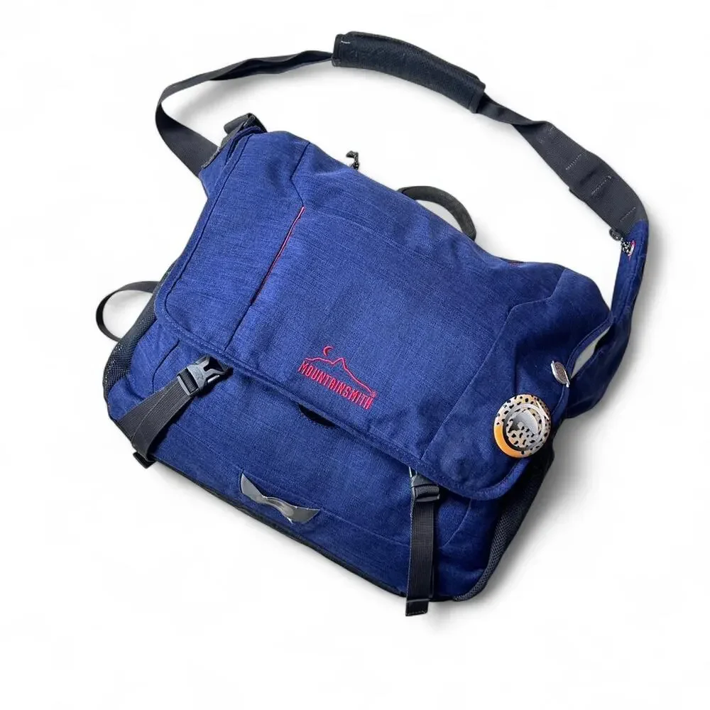 Mountainsmith Vintage Y2k Nylon Cordura Blue Outdoor Messenger Shoulder Bag - Picture 1 of 5